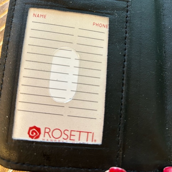 Rosetti woman’s wallet, black with brown trim, pebbled faux leather - Picture 4 of 8